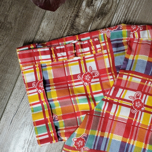 Vintage 1990s Adeiau Delafield Plaid Button Up Camp Shirt Women's Size Large - Picture 8 of 16